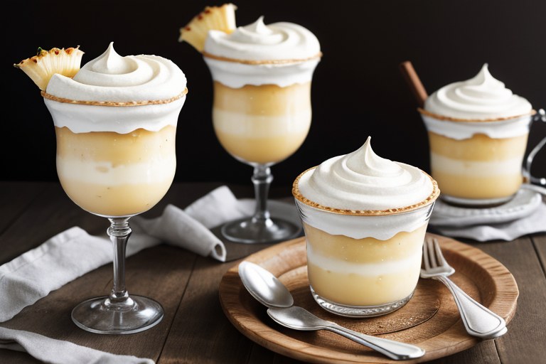 Pina Colada Pudding Cups
