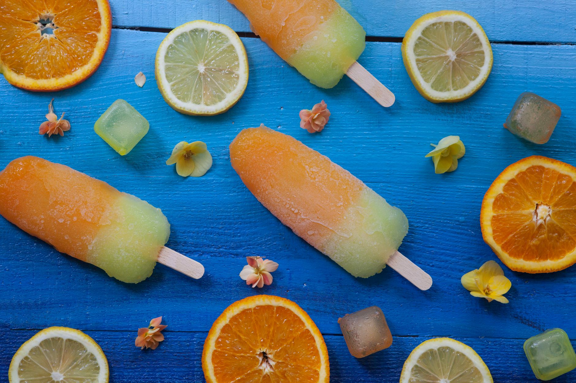 Orange Ice Cream Pops