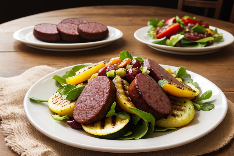 Grilled Summer Sausage Salad