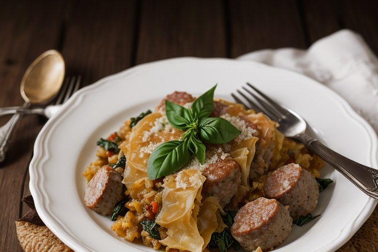 Sausage-Rice Phyllo Casserole