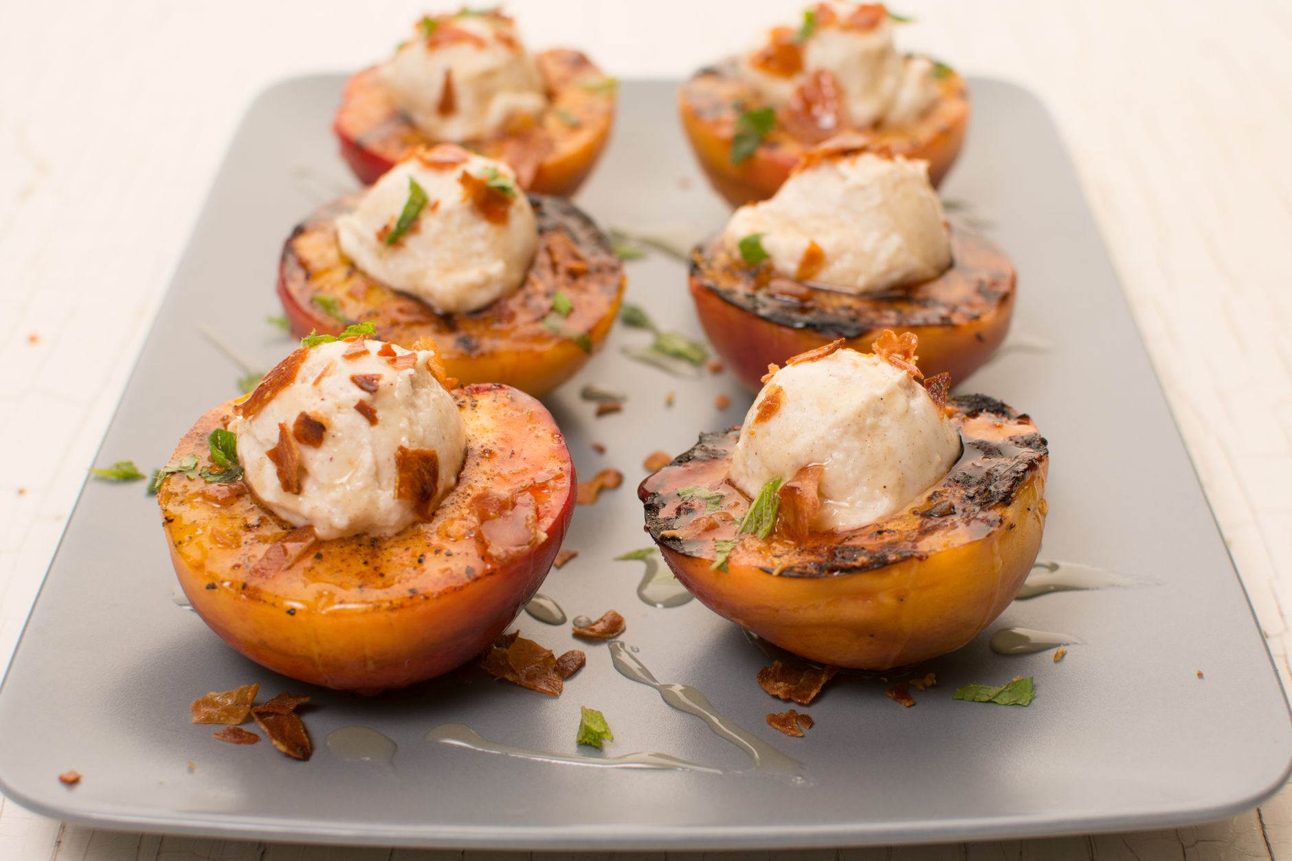 Grilled Peaches and Cream
