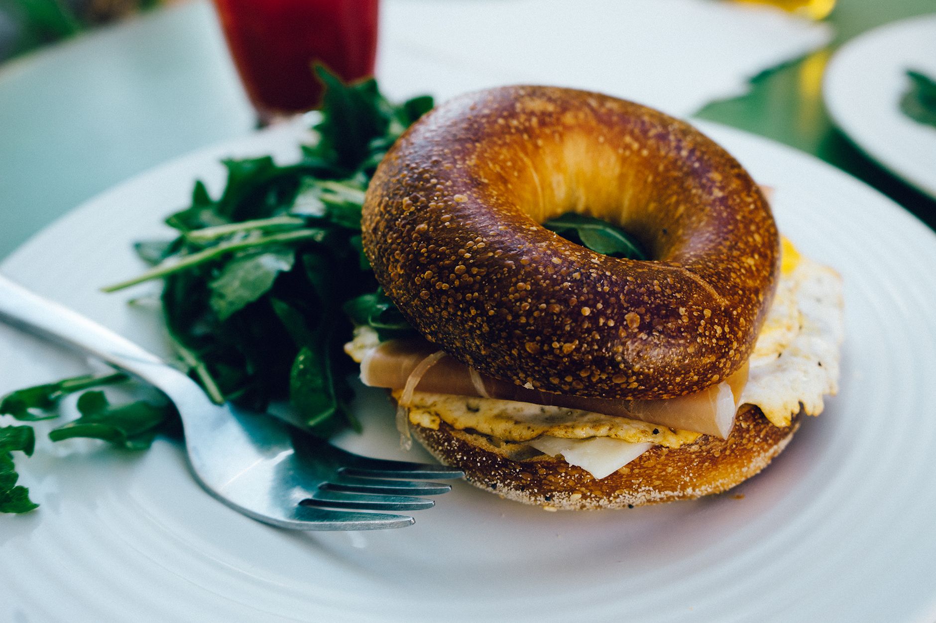 Dad's Quick Bagel Omelet Sandwich