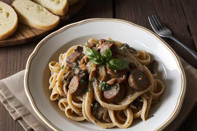 One Pot Sausage & Mushroom Pasta