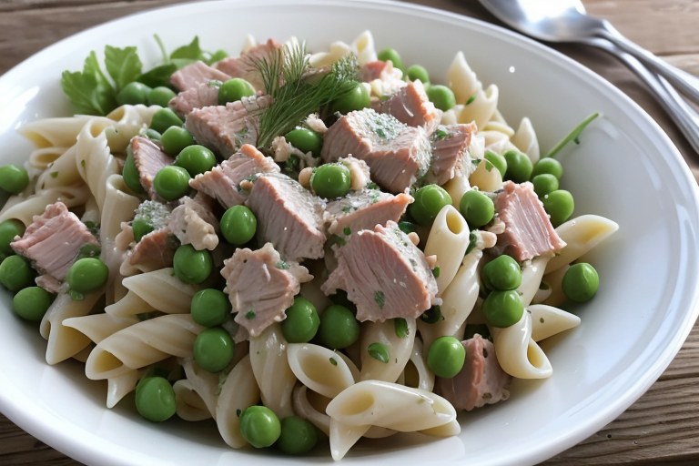 Tuna Pasta Salad with Peas