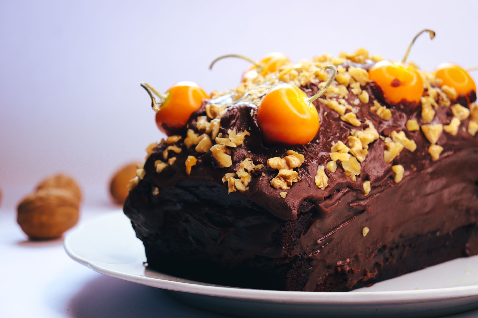 Polish chocolate & walnut cake