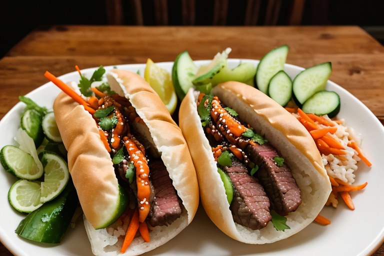 Beef Banh Mi Bowls with Sriracha Mayo, Carrot & Pickled Cucumber