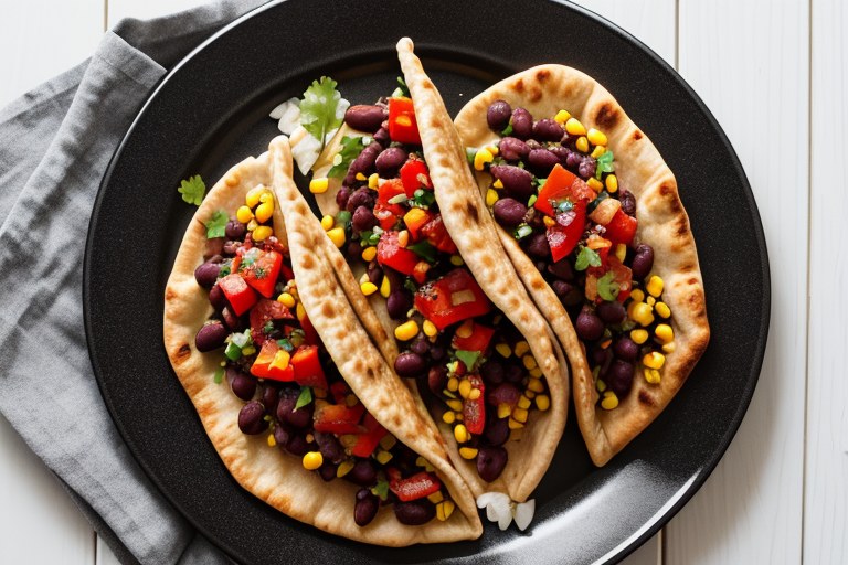 Black Bean Pita Pockets