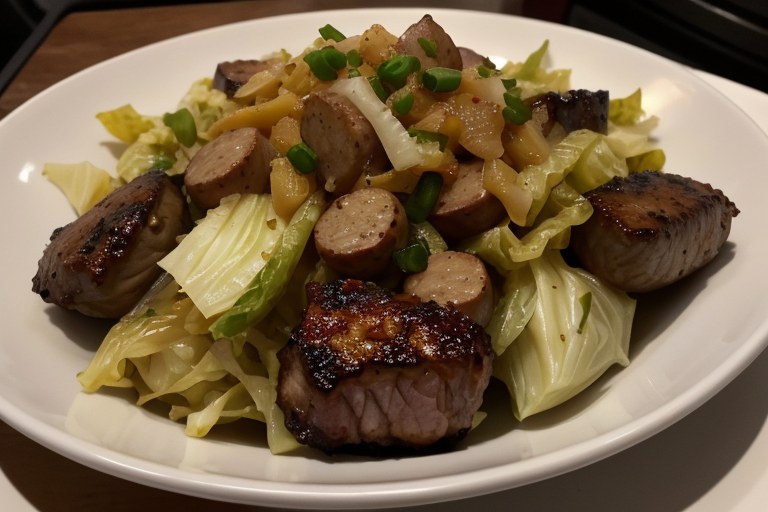 Slow Cooker Cabbage and Sausage