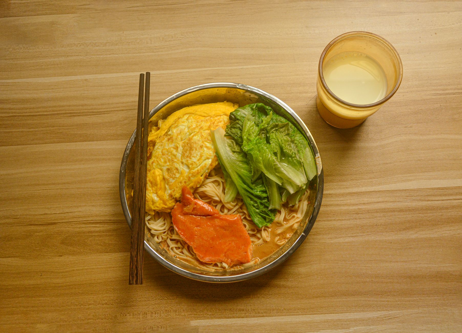 Salmon noodle soup