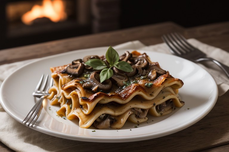 Mushroom alla Vodka Stovetop Lasagna