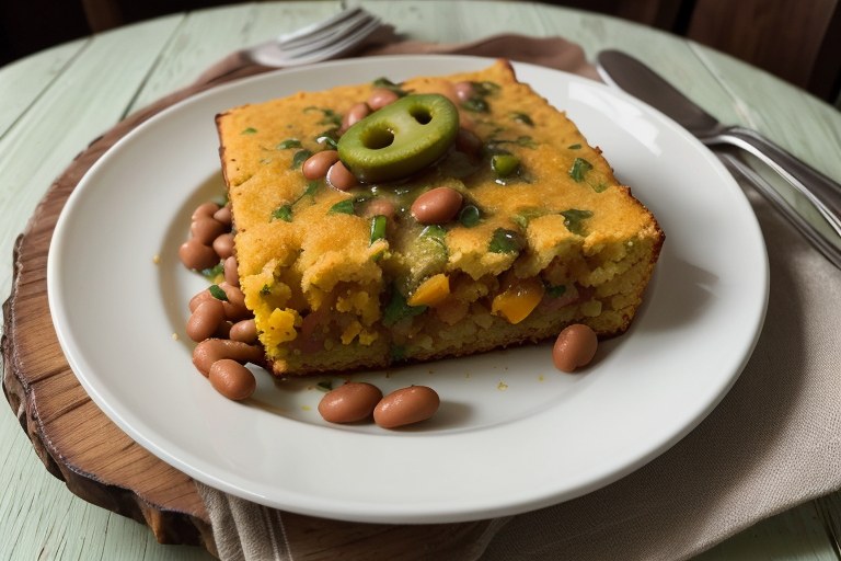 Tex-Mex Bean Bake with Cornbread Topping