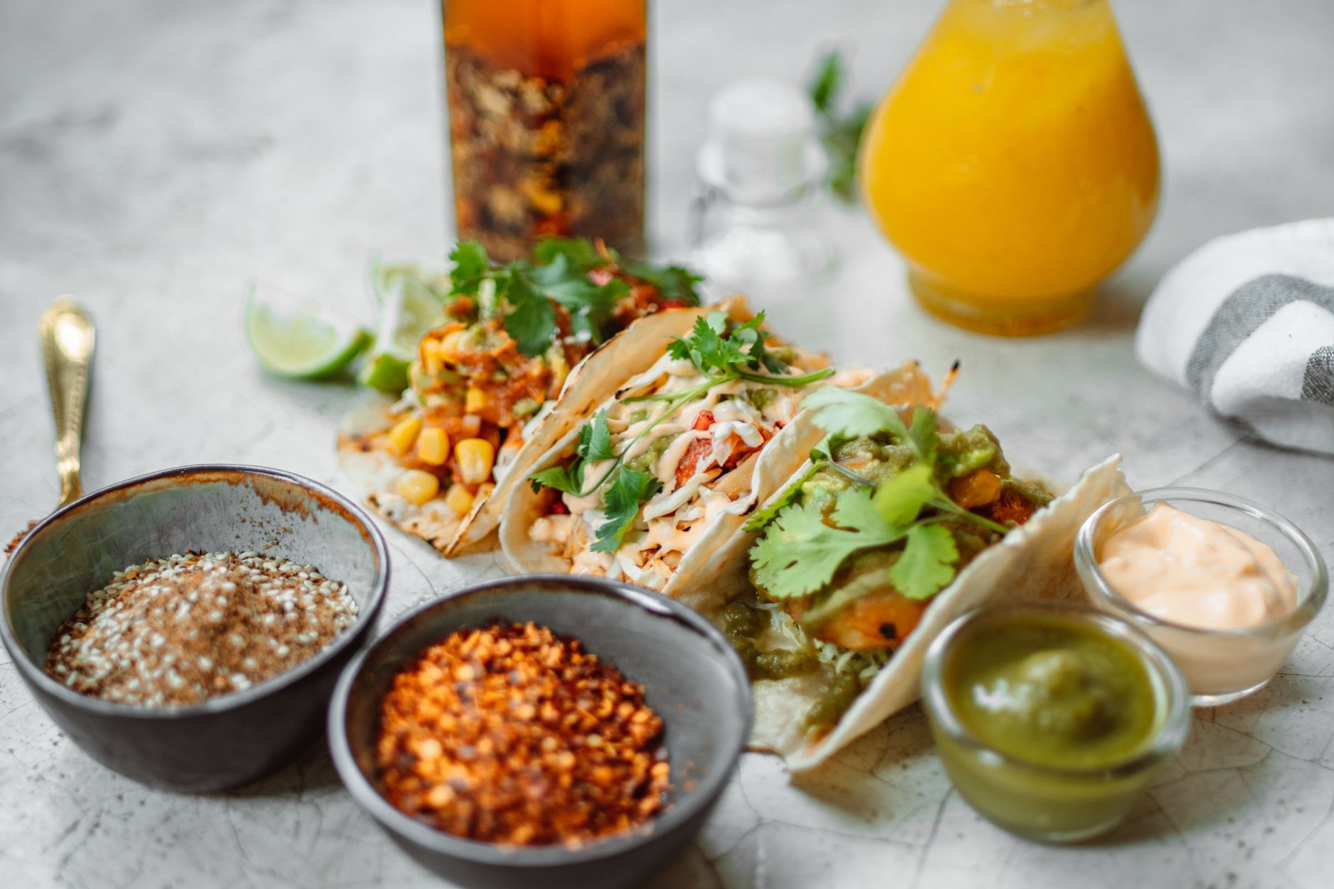 Roasted Corn & Zucchini Tacos