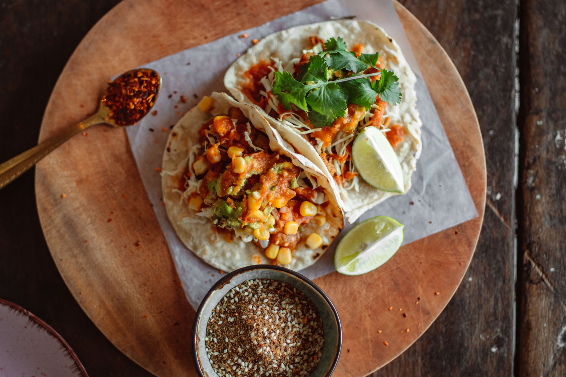 Cajun spiced fish tacos