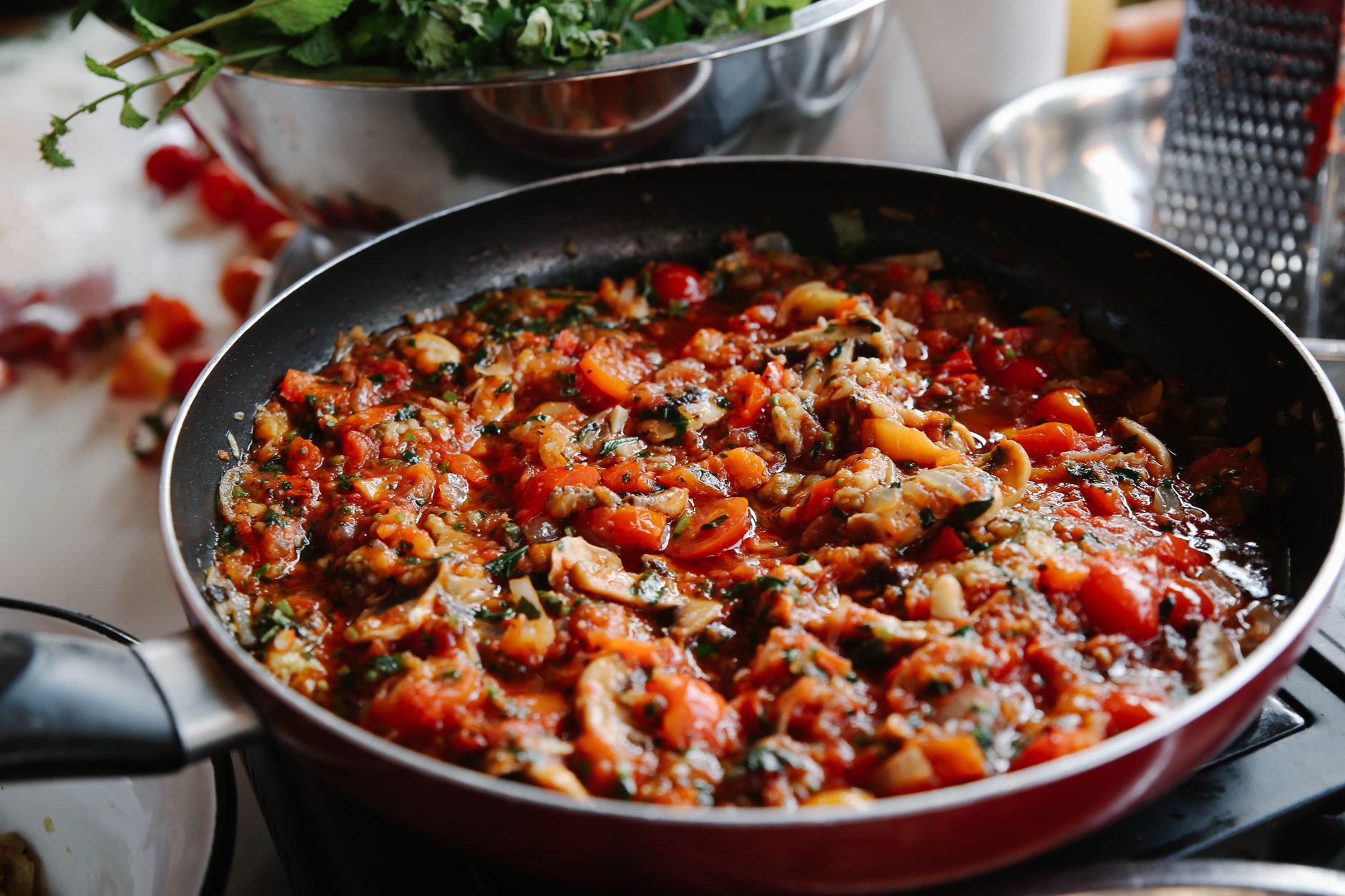 Summer Vegetables in Red Sauce