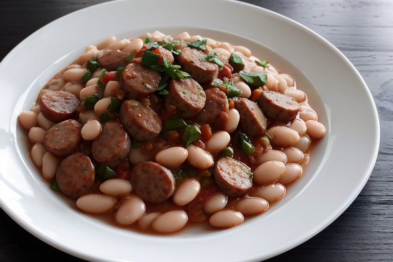 White Beans with Tomato and Sausage