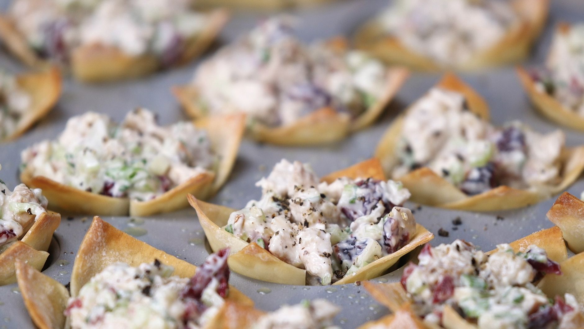 Golden Chicken Salad Puffs