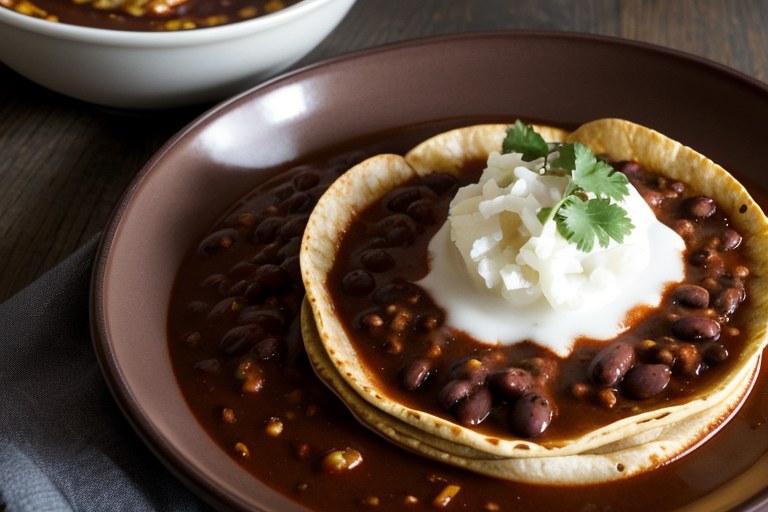 Enfrijoladas - Tortillas in Black Bean Sauce