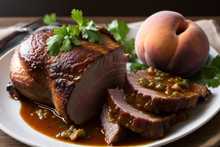 Slow-Cooker Peach and Green Chile Pork