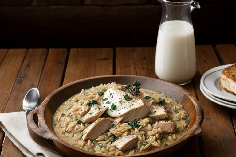 Creamy Chicken And Orzo Skillet