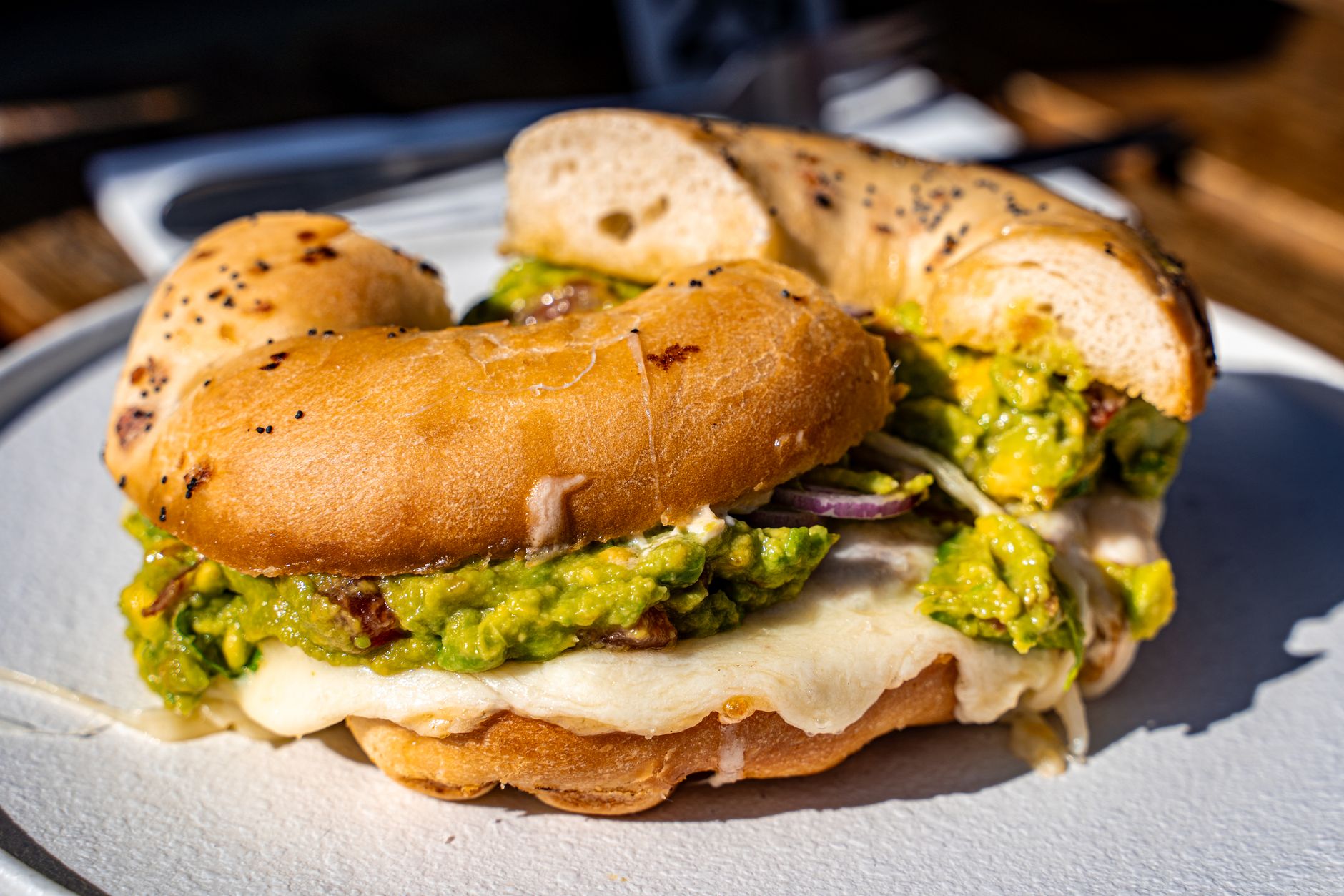Chicken Bagel Melts