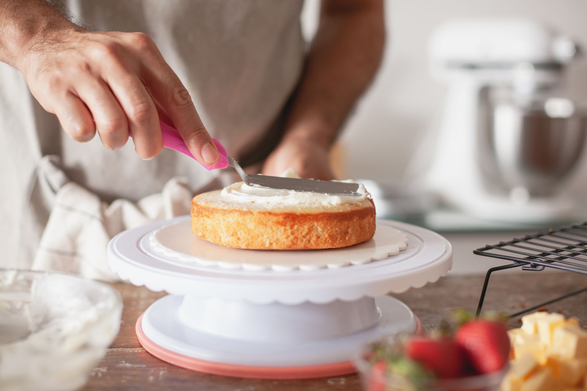 Cornbread Cake with Honey Buttercream
