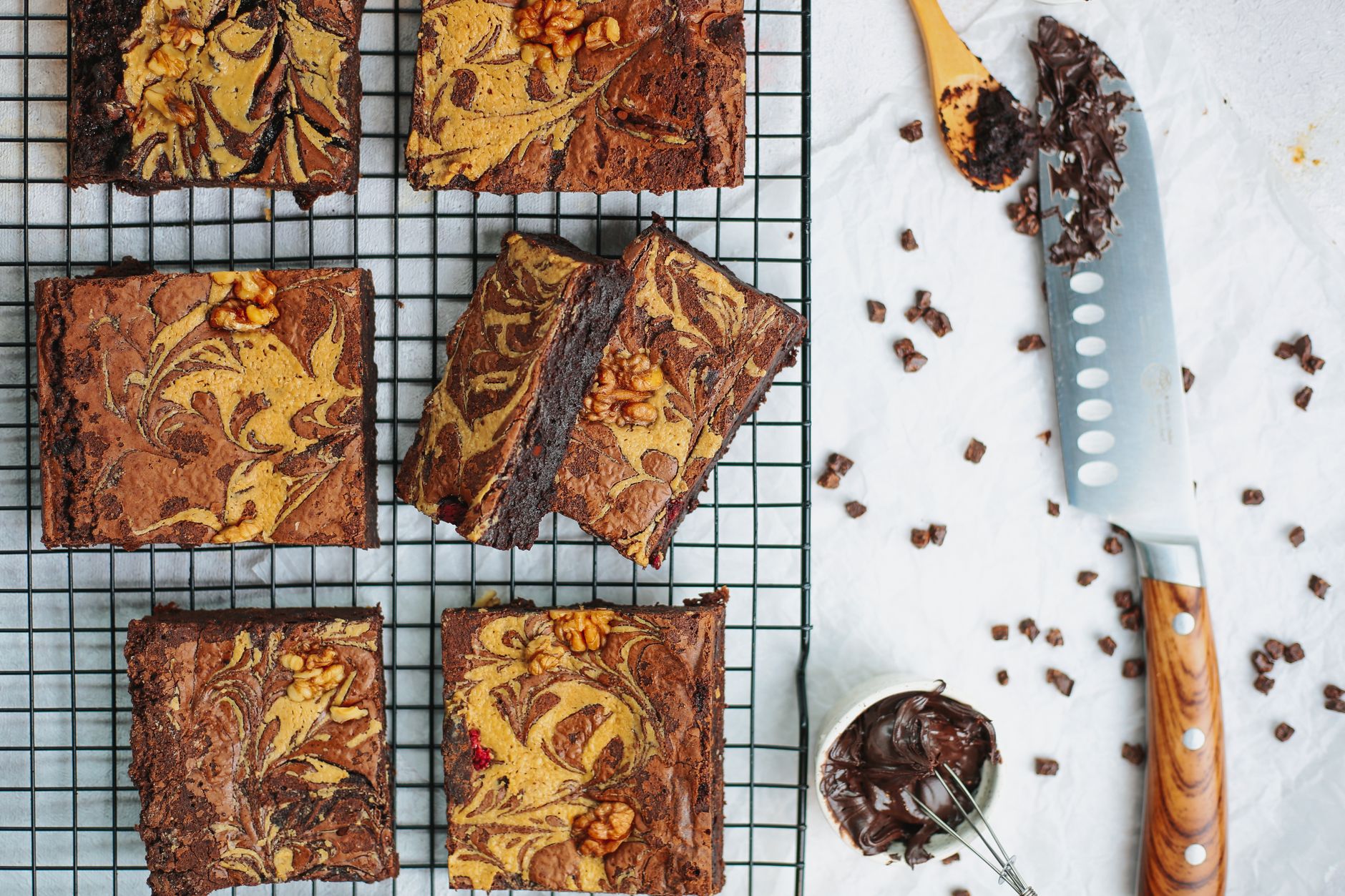 Marbled chocolate brownies