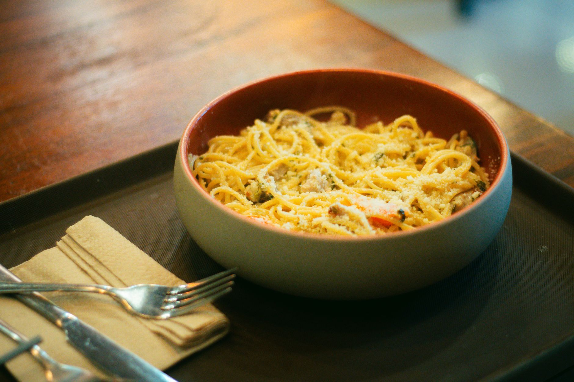 Mushroom carbonara