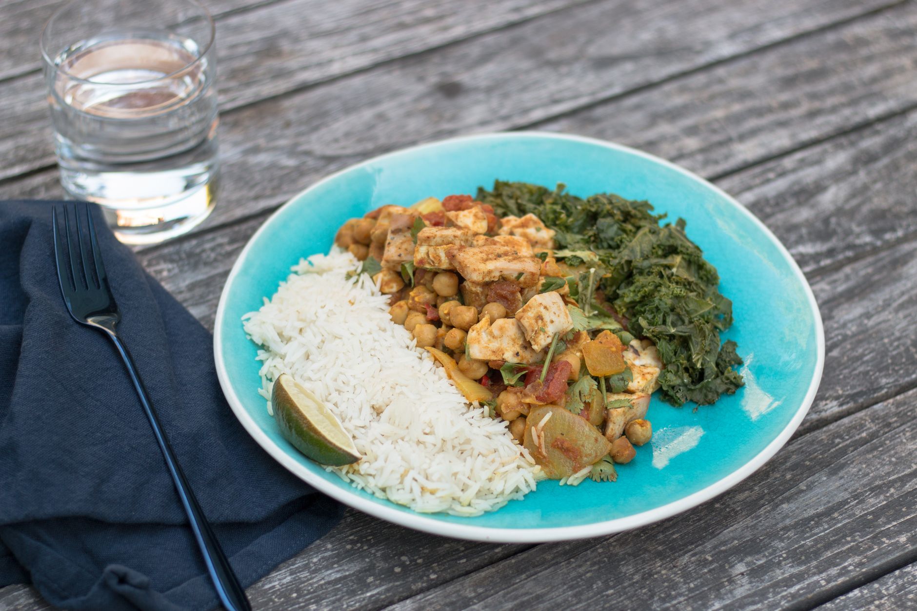 Curried Tofu with Rice