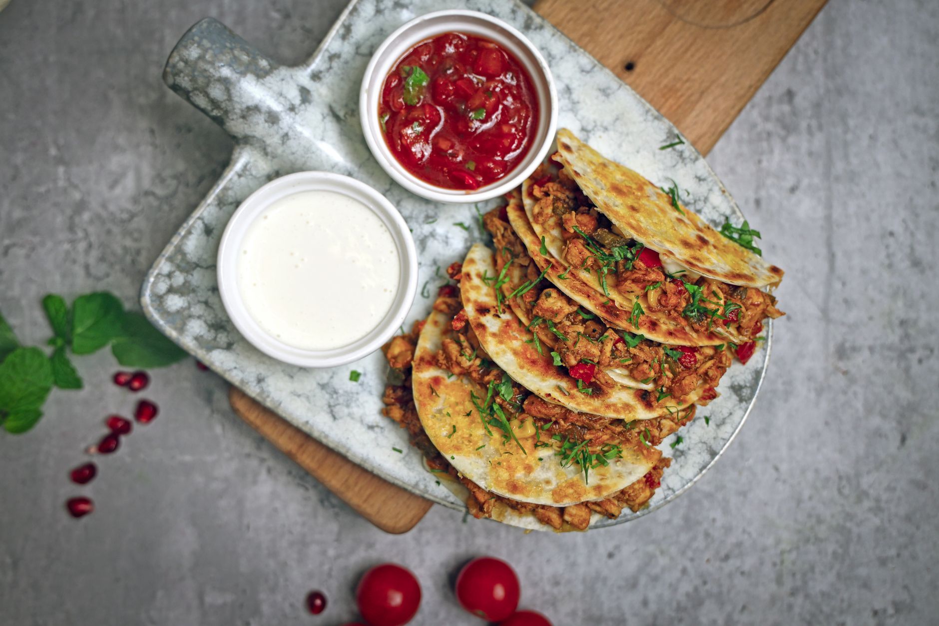 Potato Veggie Quesadillas