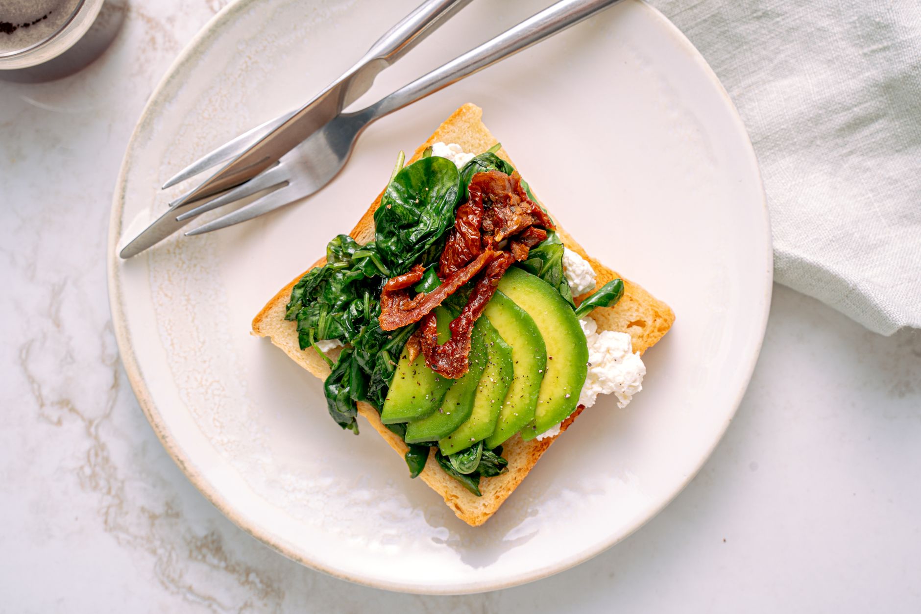 Miso spinach toast
