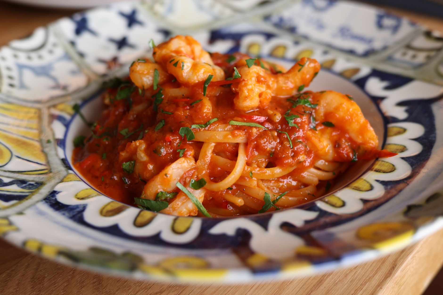 Spicy Shrimp Tomato Pasta