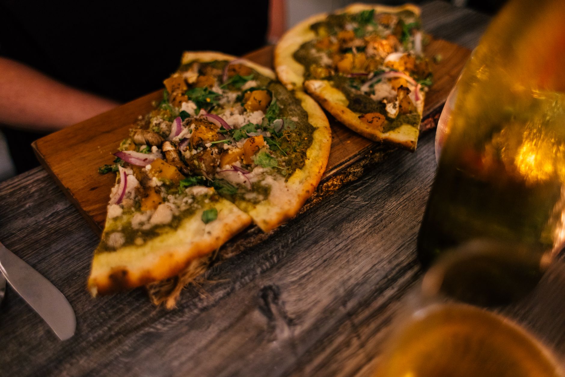 Caramelized Onion and Artichoke Flatbread