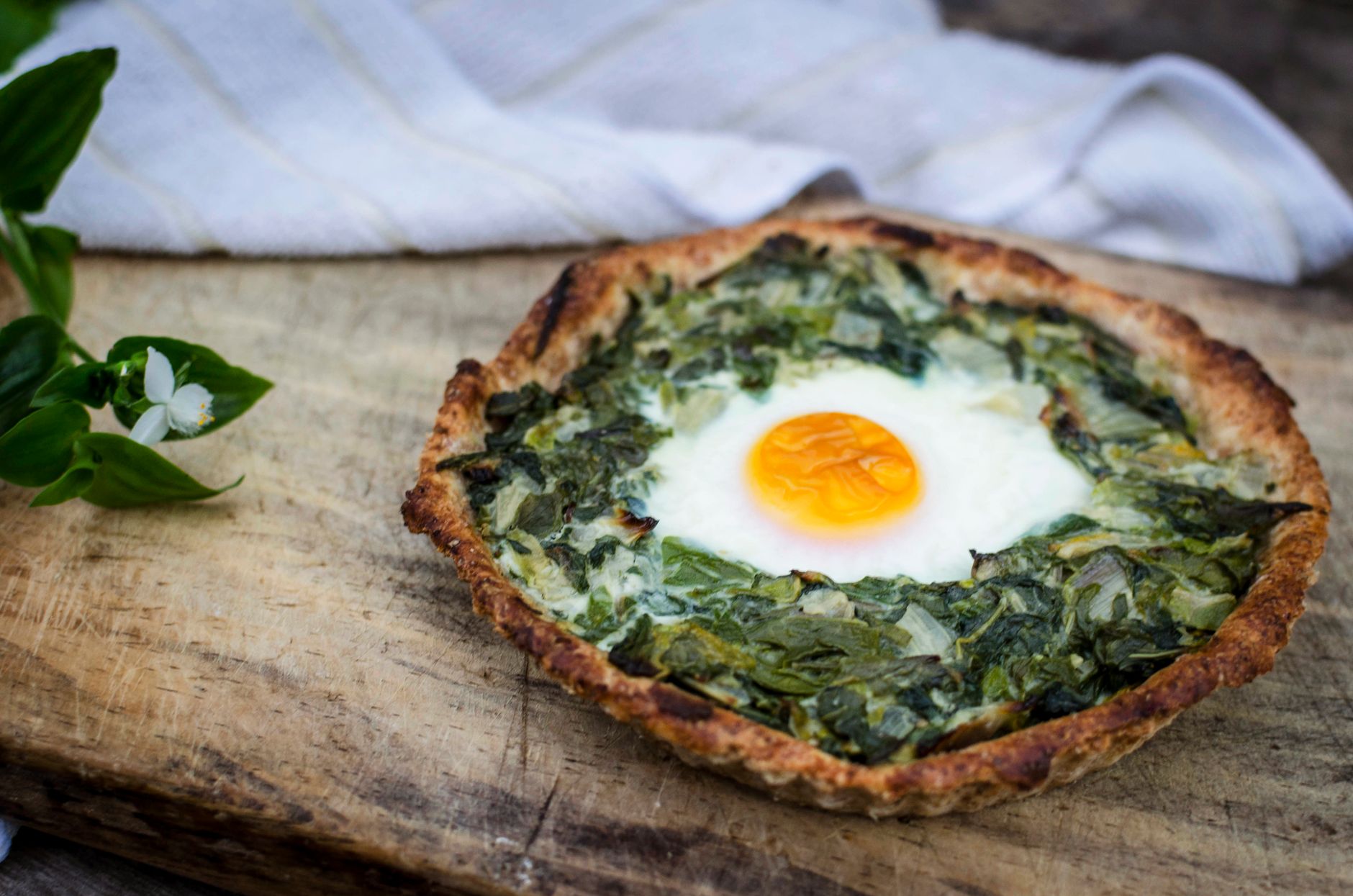 Creamed Spinach Baked Eggs