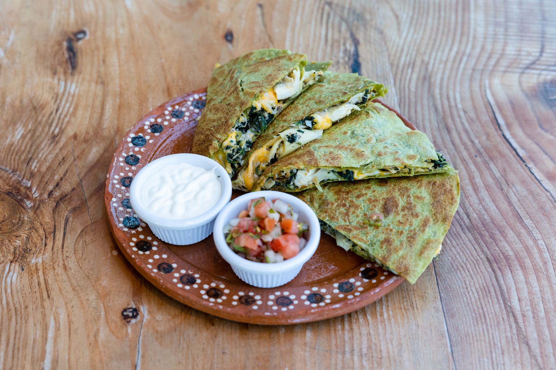 Spinach Artichoke Quesadillas