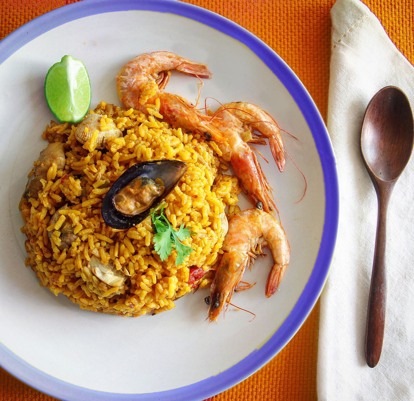 Spanish seafood rice