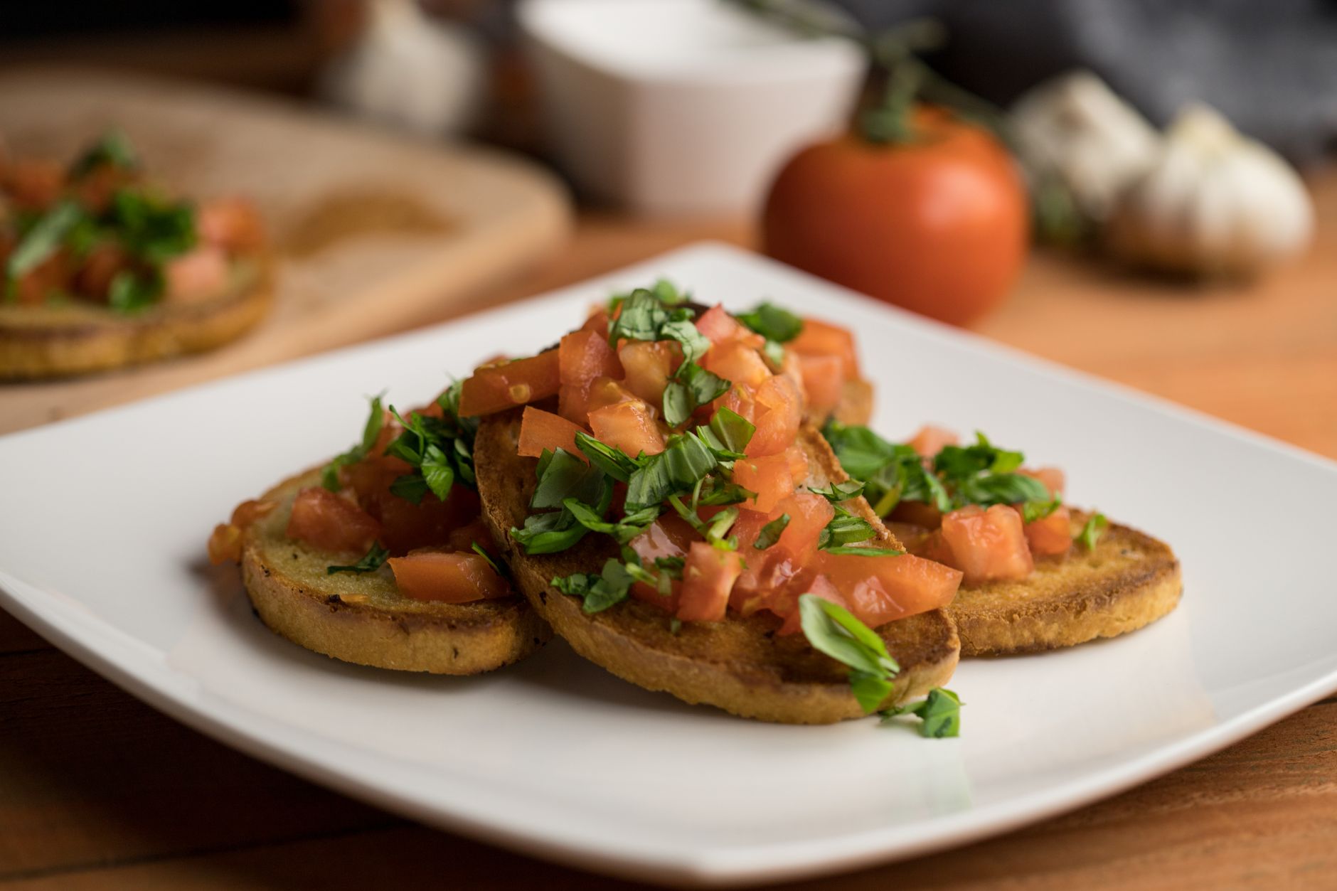 Garlic Toast with Balsamic Tomatoes and White Beans