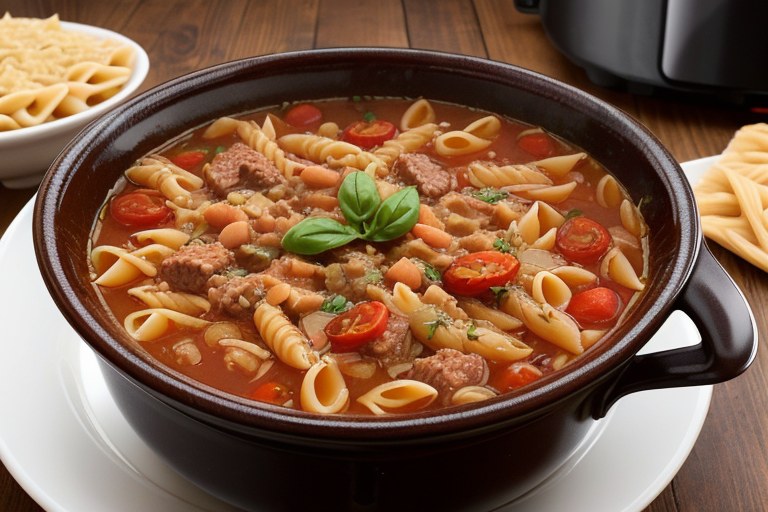Crockpot Pasta e Fagioli