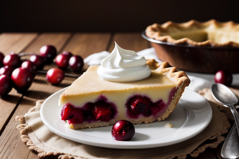 Eggnog Cranberry Pie