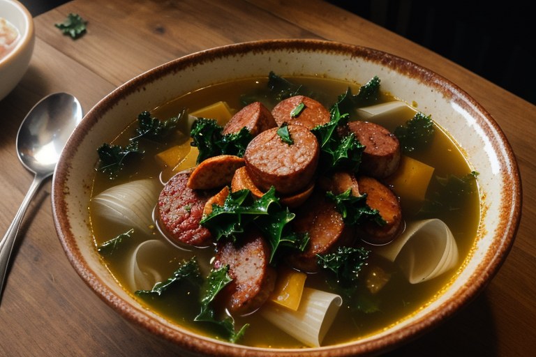 Kale & chorizo broth