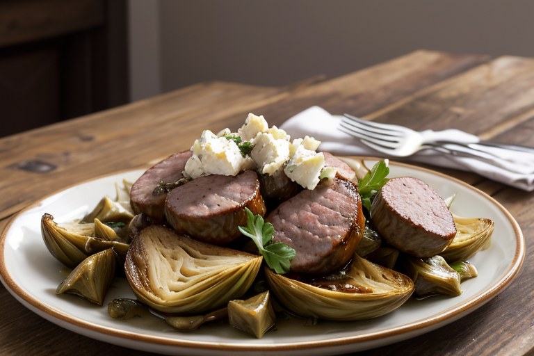 Italian Sausage with Artichokes and Feta