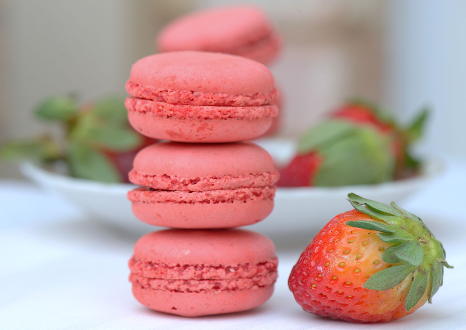 Strawberry Macarons