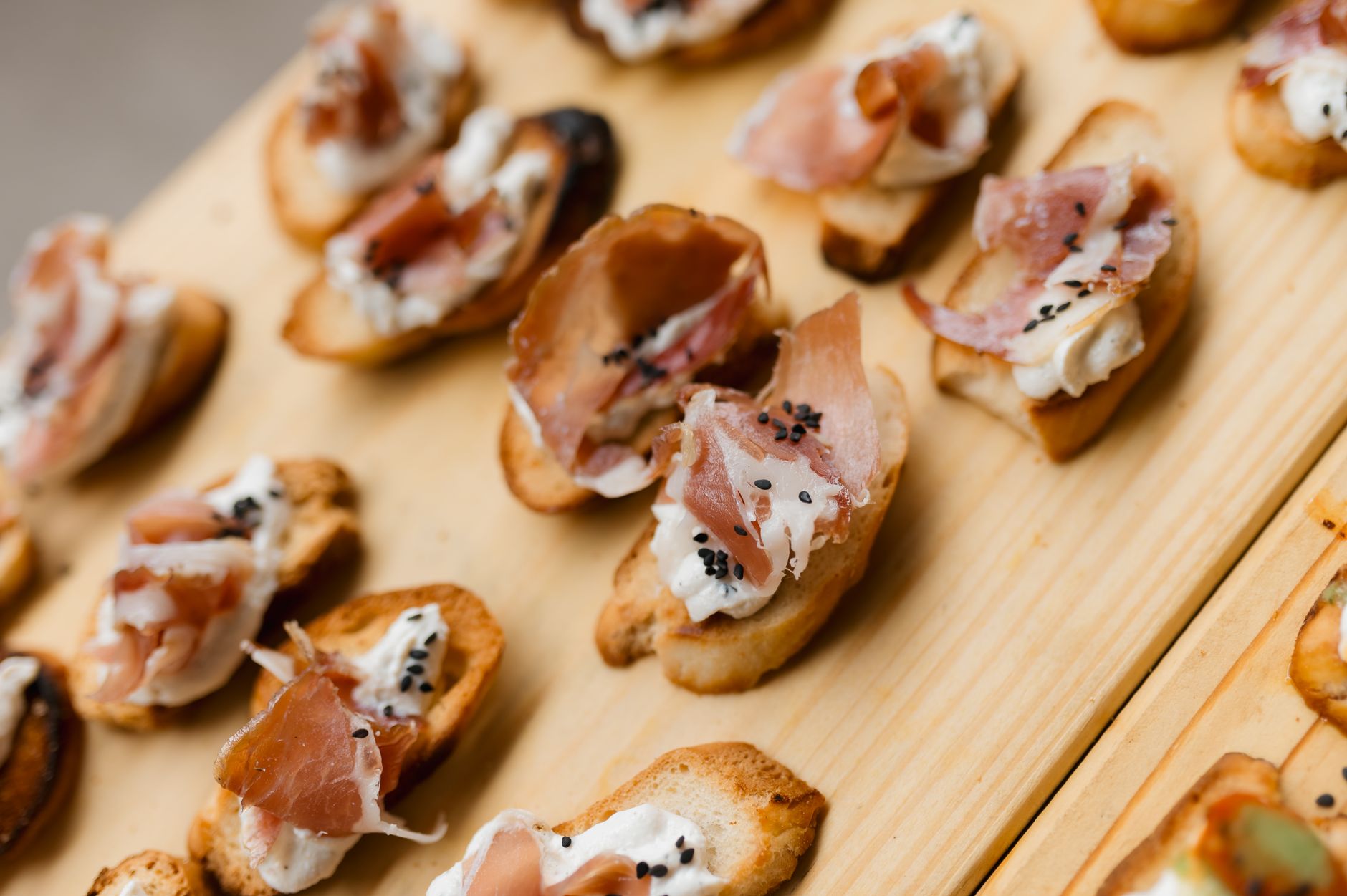 Grilled Nectarine & Cheese Crostini
