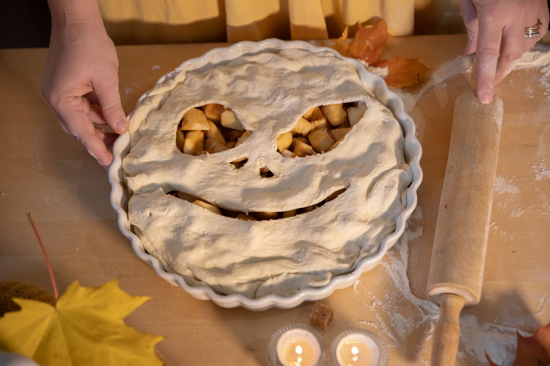 Jack-o’-Lantern Sloppy Joe Pie