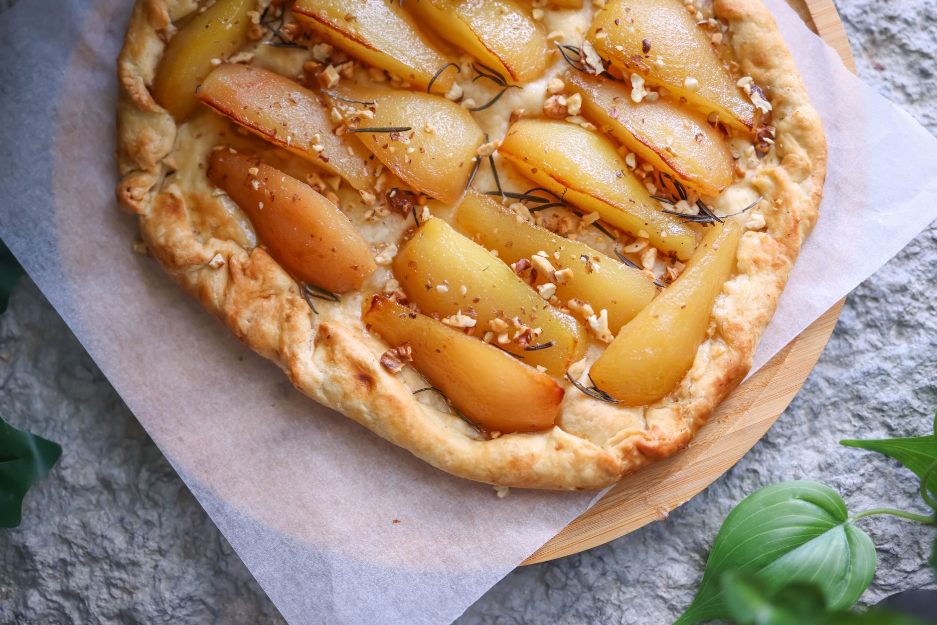 Walnut Pear Coffee Cake