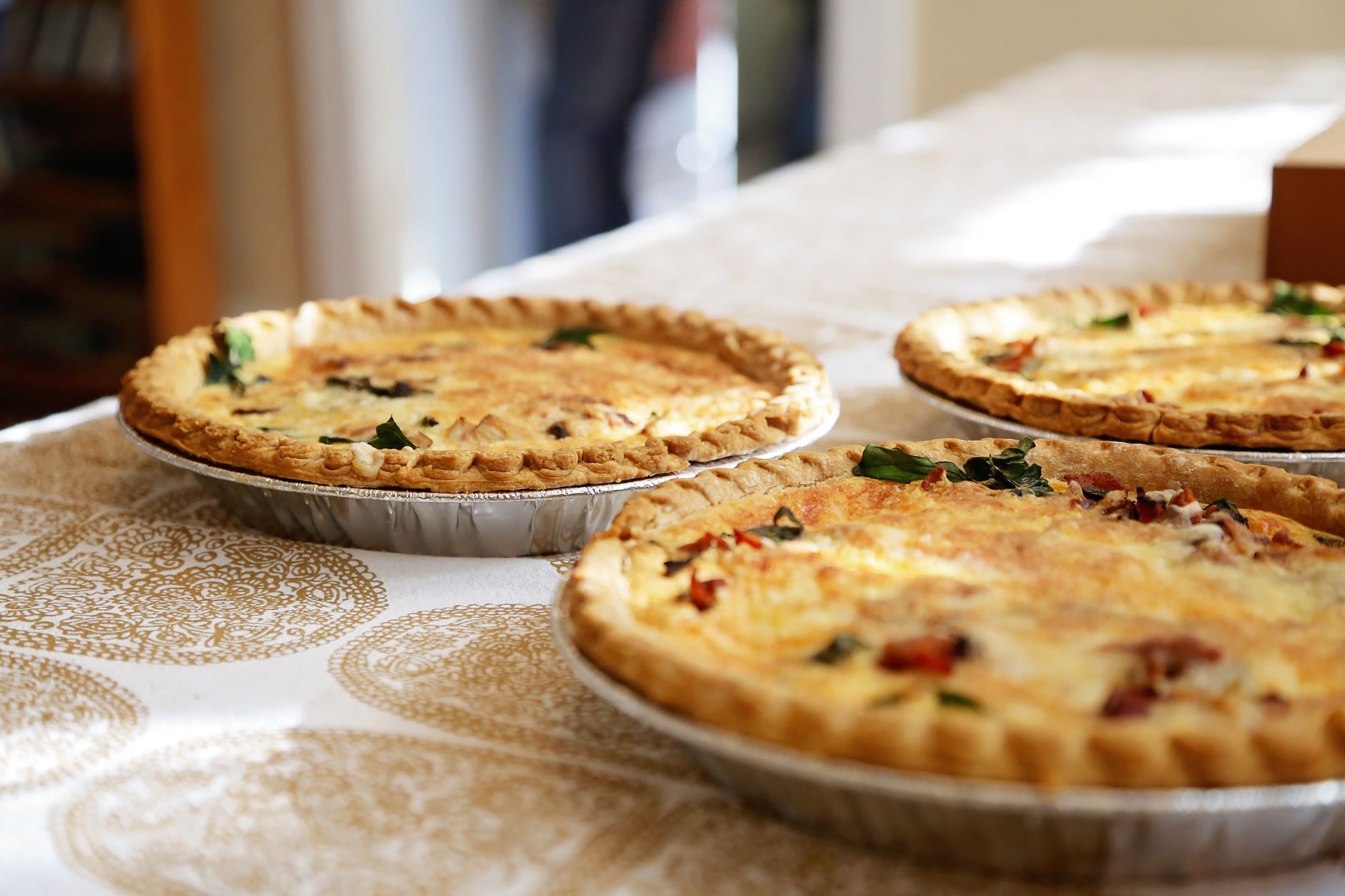 Crab and Spinach Quiche