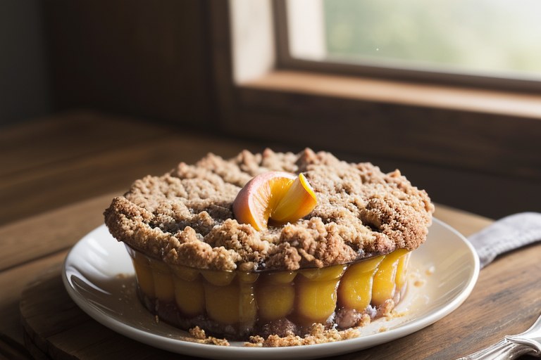Peach crumble