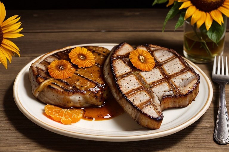 Clementine pork steaks