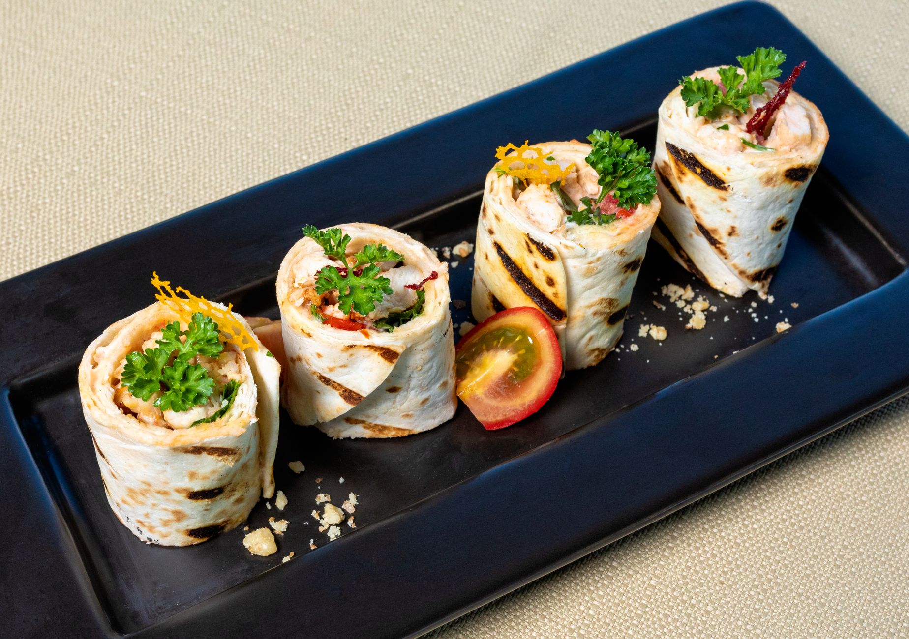 Grilled Vegetable and Goat Cheese Wraps