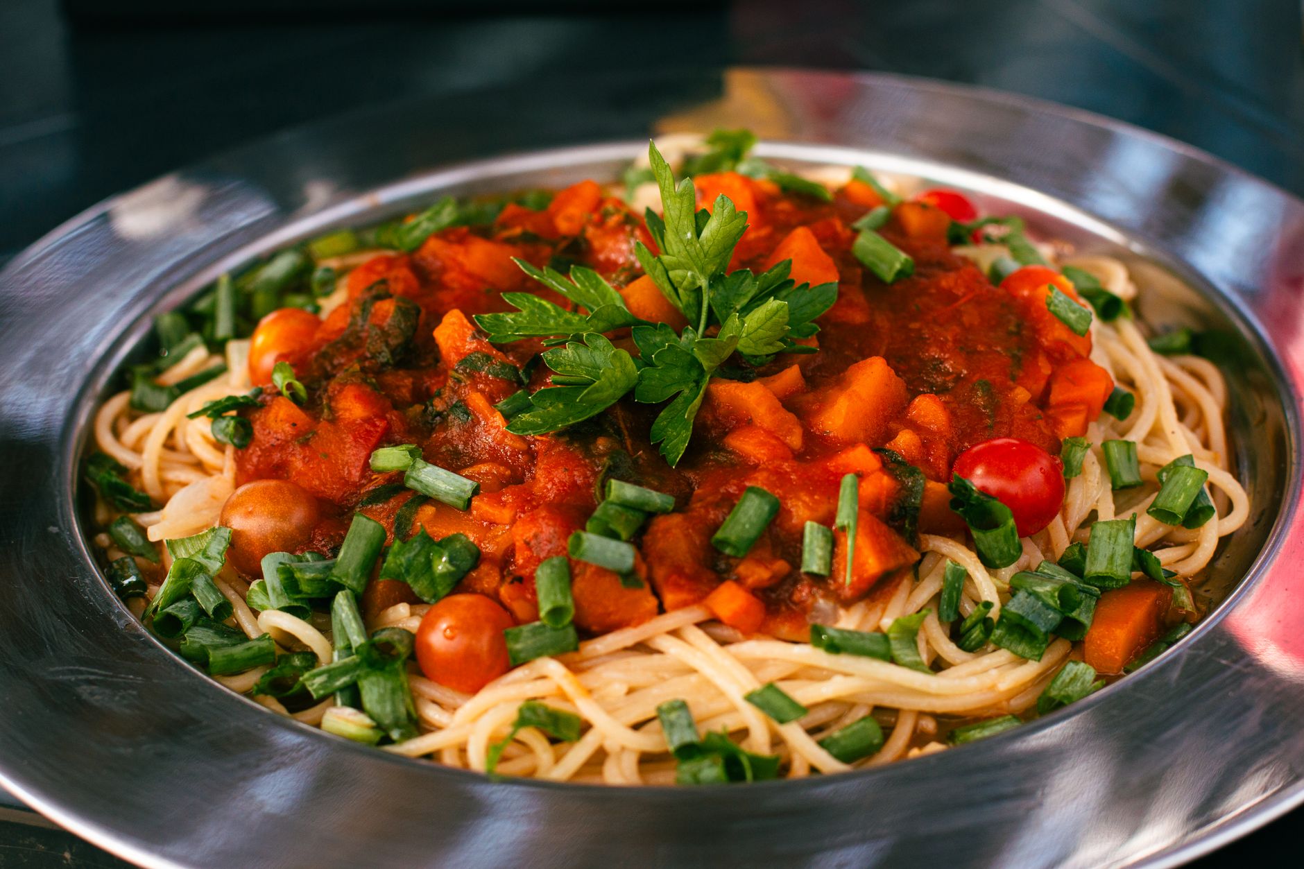 Spaghetti with Hidden Vegetable Pasta Sauce