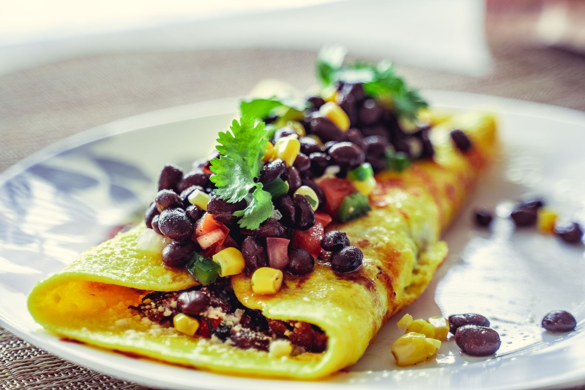 Black Beans with Eggs